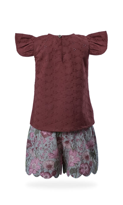 Embroidered Top and Bloomer Set : Infant : Baby Girl Top & Shorts Set Yo Baby India 