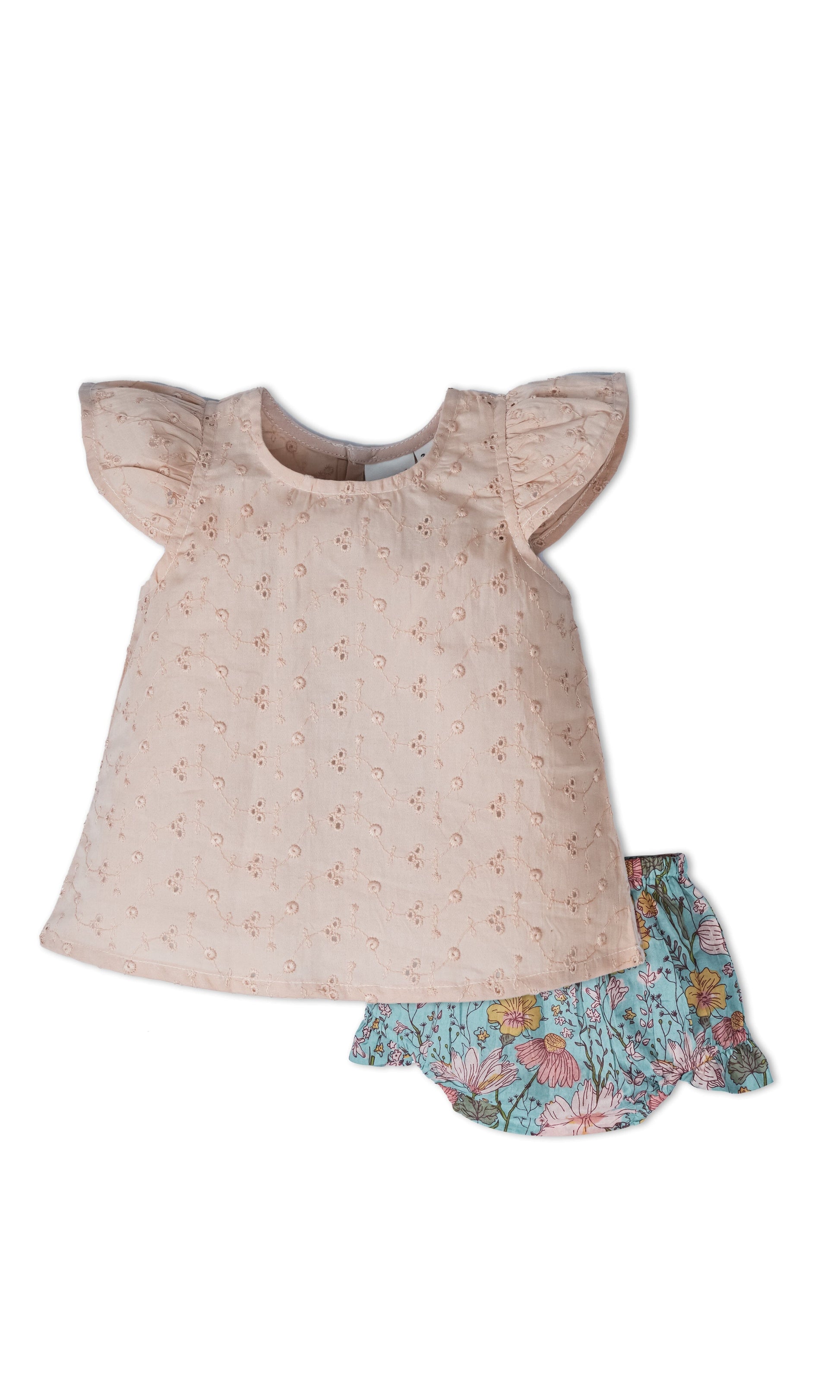 Embroidered Top and Bloomer Set : Infant : Baby Girl Top & Shorts Set Yo Baby India 