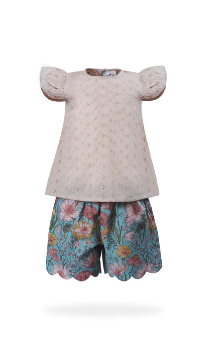 Embroidered Top and Bloomer Set : Infant : Baby Girl Top & Shorts Set Yo Baby India 