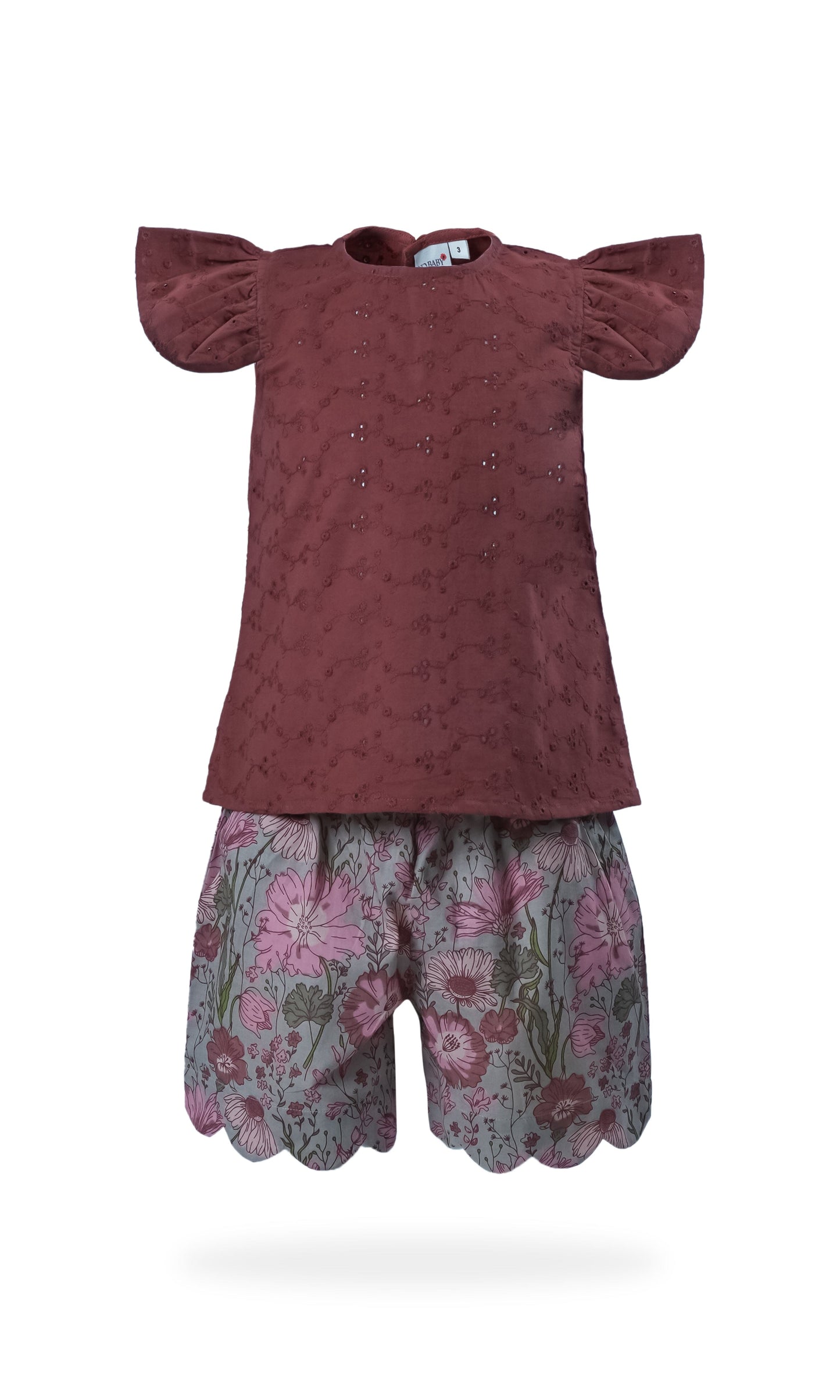 Embroidered Top and Bloomer Set : Infant : Baby Girl Top & Shorts Set Yo Baby India 