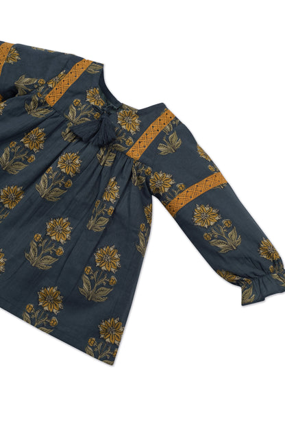 Esti Dress : MOSS GREEN : Infant : Toddler : Tween dress & diaper cover Yo Baby India 