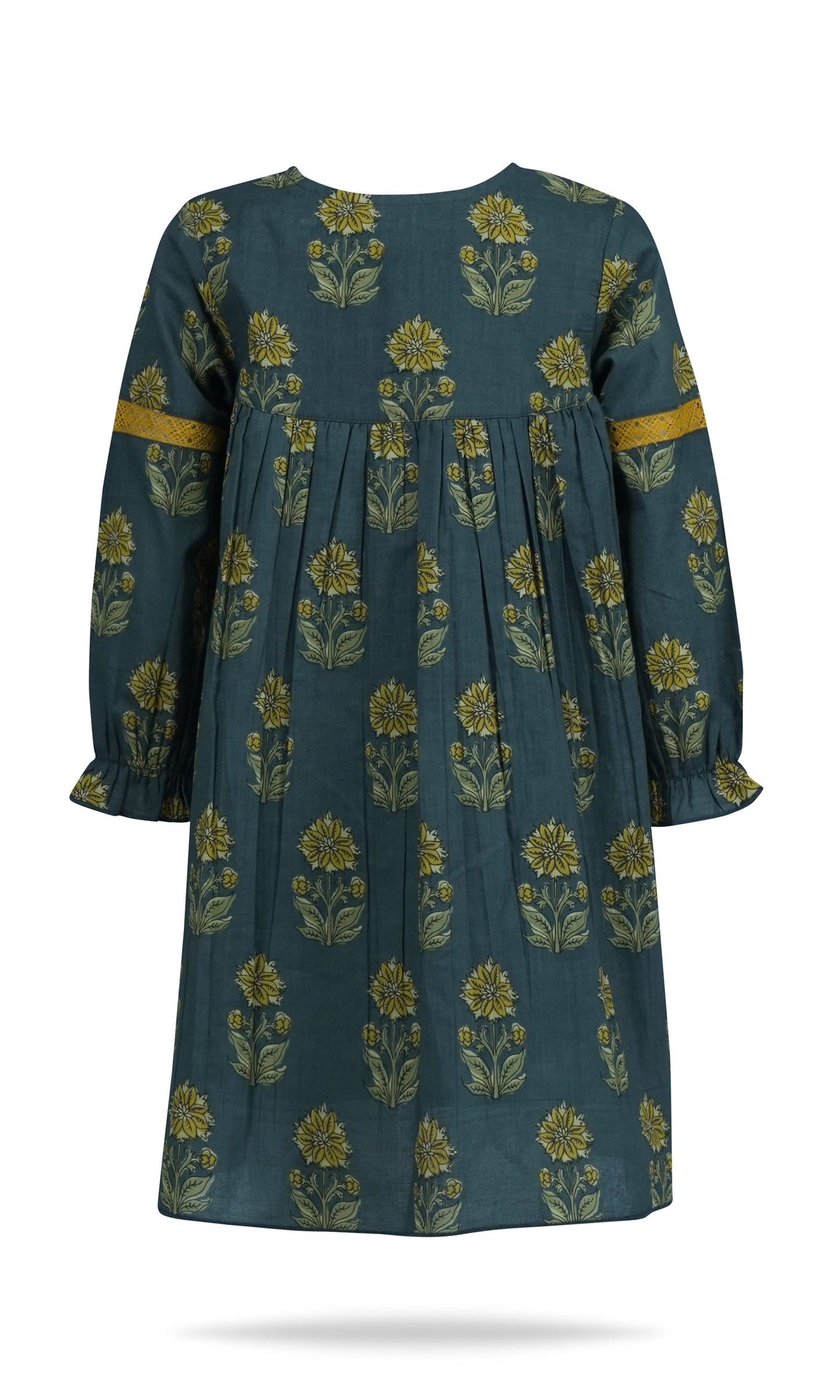 Esti Dress : MOSS GREEN : Infant : Toddler : Tween dress & diaper cover Yo Baby India 