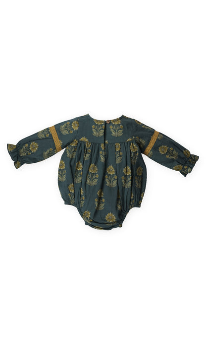 Esti Romper : MOSS GREEN : Infant : BabyGirl Romper Yo Baby India 