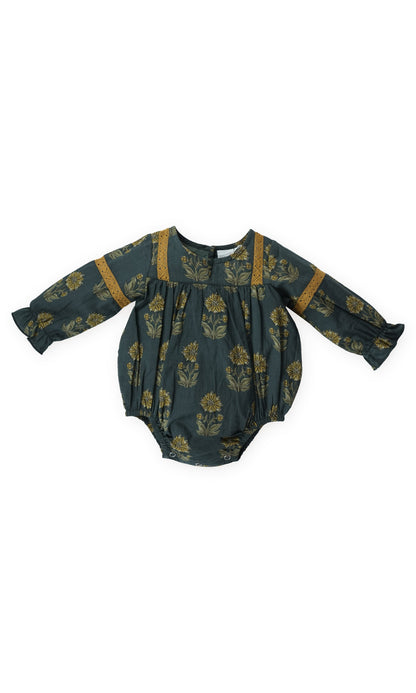 Esti Romper : MOSS GREEN : Infant : BabyGirl Romper Yo Baby India 