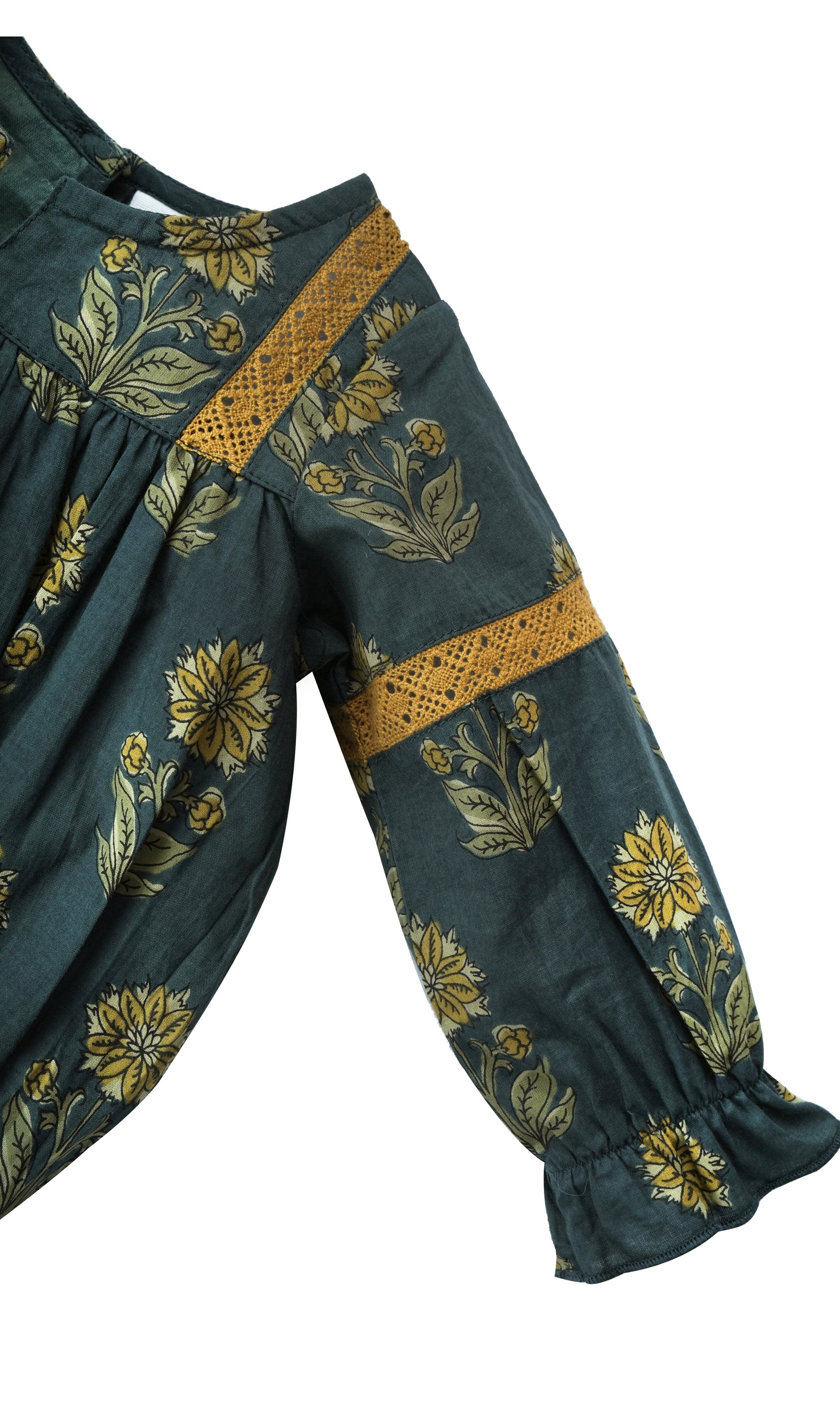 Esti Romper : MOSS GREEN : Infant : BabyGirl Romper Yo Baby India 