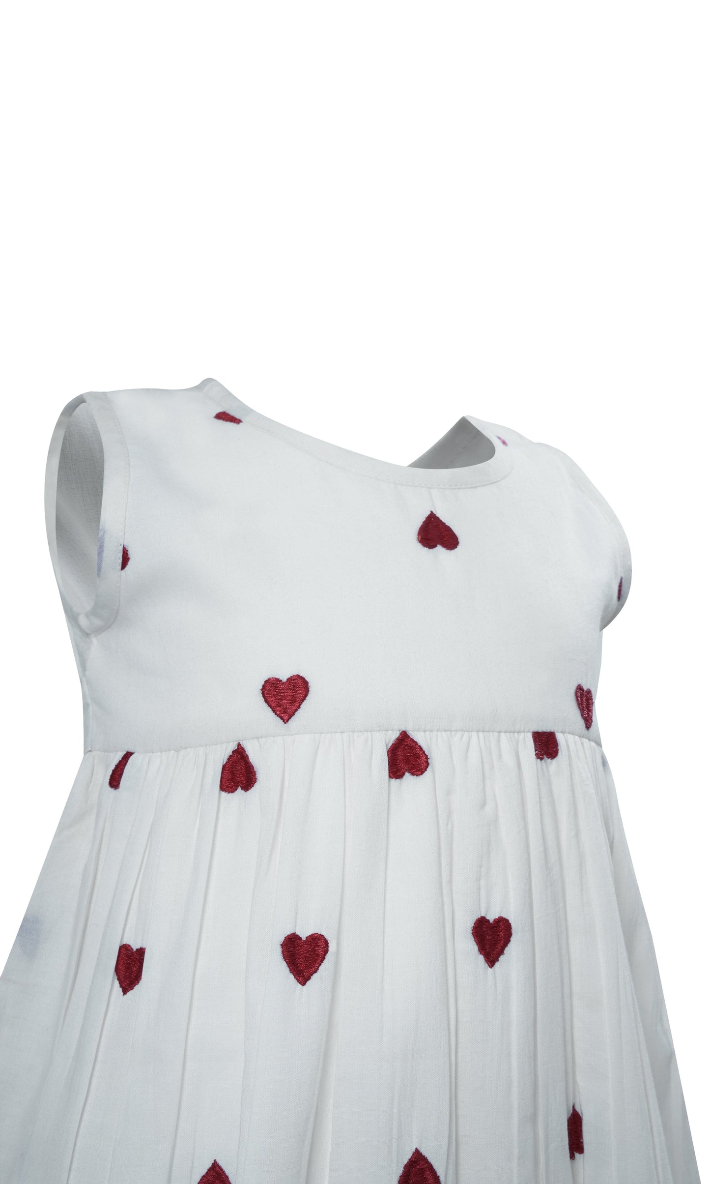 Heart-Embroidered Cotton Dress dress & diaper cover Yo Baby Wholesale 