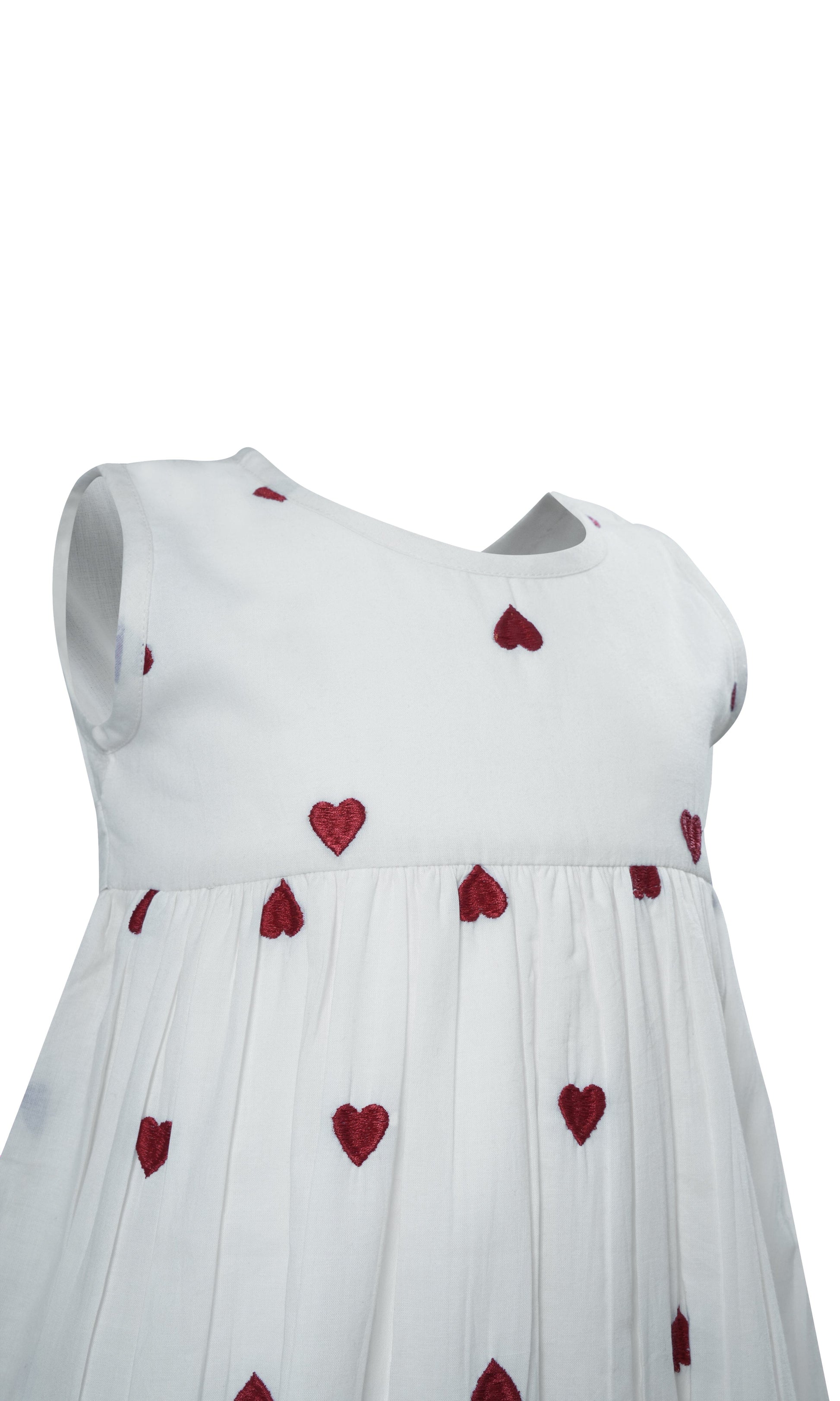 Heart-Embroidered Cotton Dress dress & diaper cover Yo Baby Wholesale 