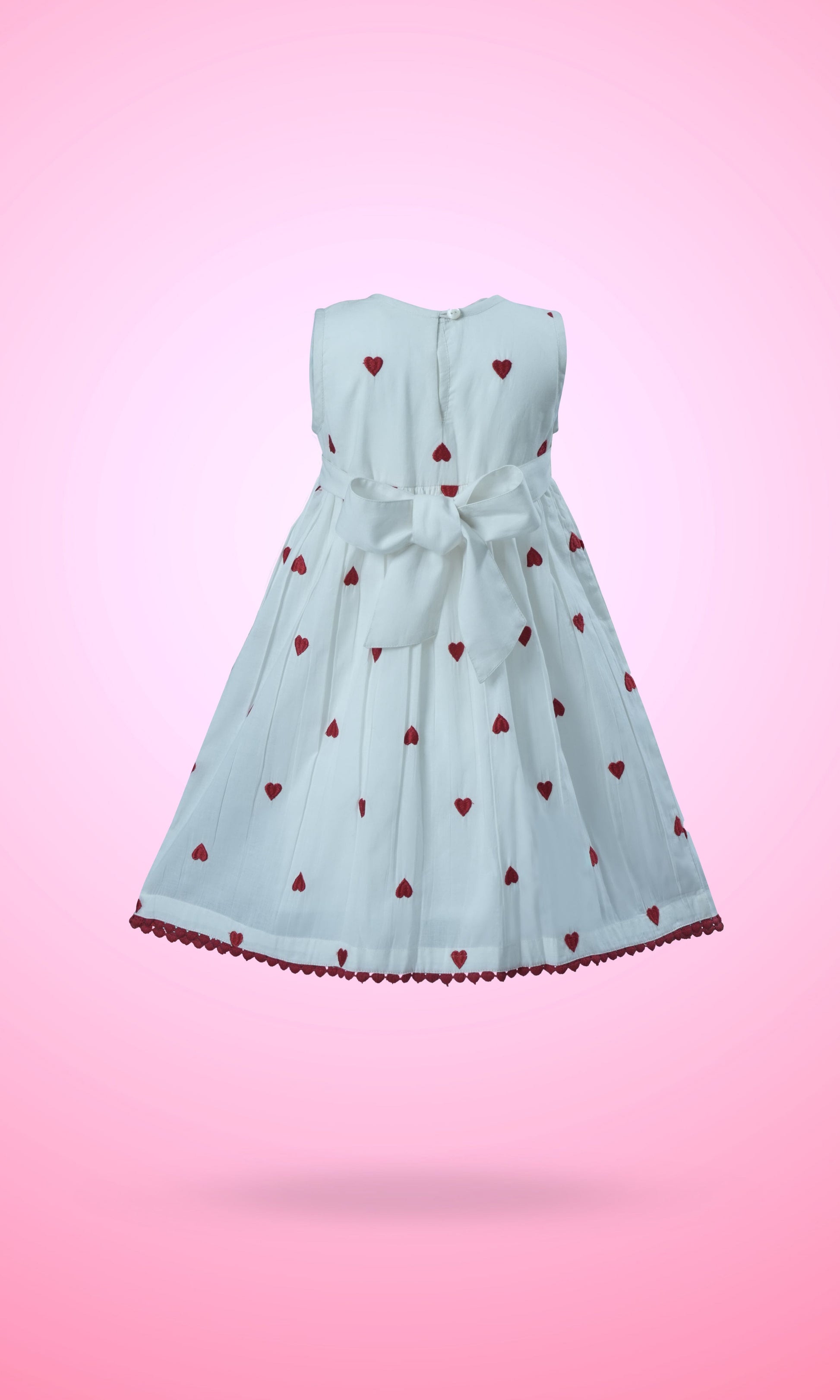 Heart-Embroidered Cotton Dress dress & diaper cover Yo Baby Wholesale 