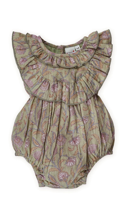 Ira Romper : SAGE : infant : Baby Girl Romper Yo Baby India 