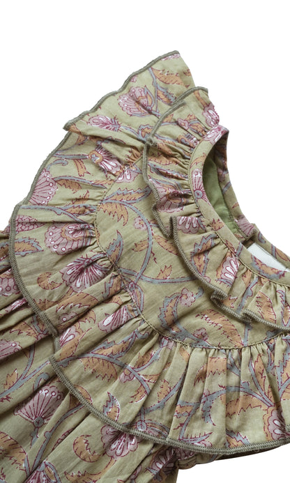 Ira Romper : SAGE : infant : Baby Girl Romper Yo Baby India 