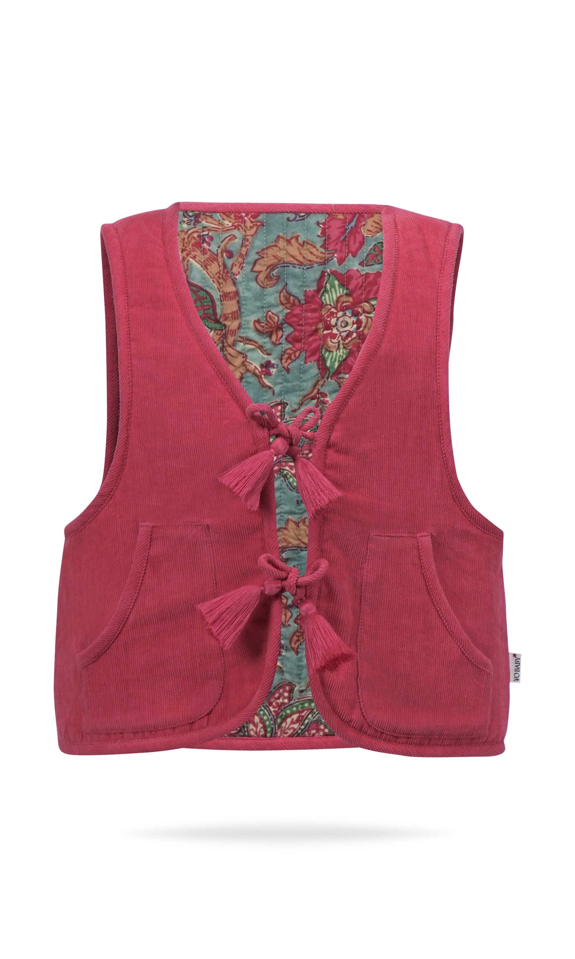 Jane Reversible Quilted Jacket : CHRISTMAS RED : Infant : Toddler : Tween Jacket Yo Baby India 