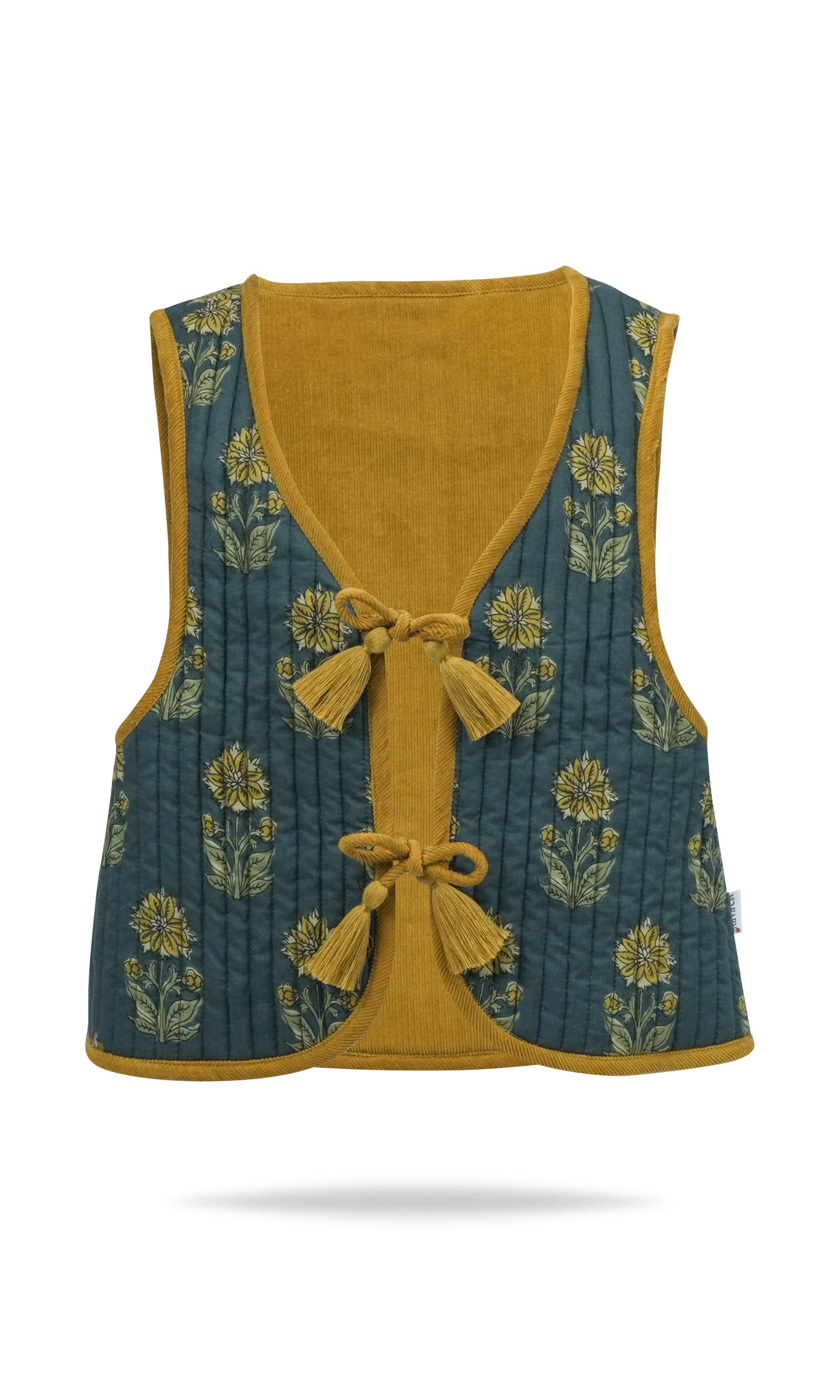 Jane Reversible Quilted Jacket : MUSTARD : Infant : Toddler : Tween Jacket Yo Baby India 