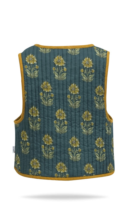 Jane Reversible Quilted Jacket : MUSTARD : Infant : Toddler : Tween Jacket Yo Baby India 