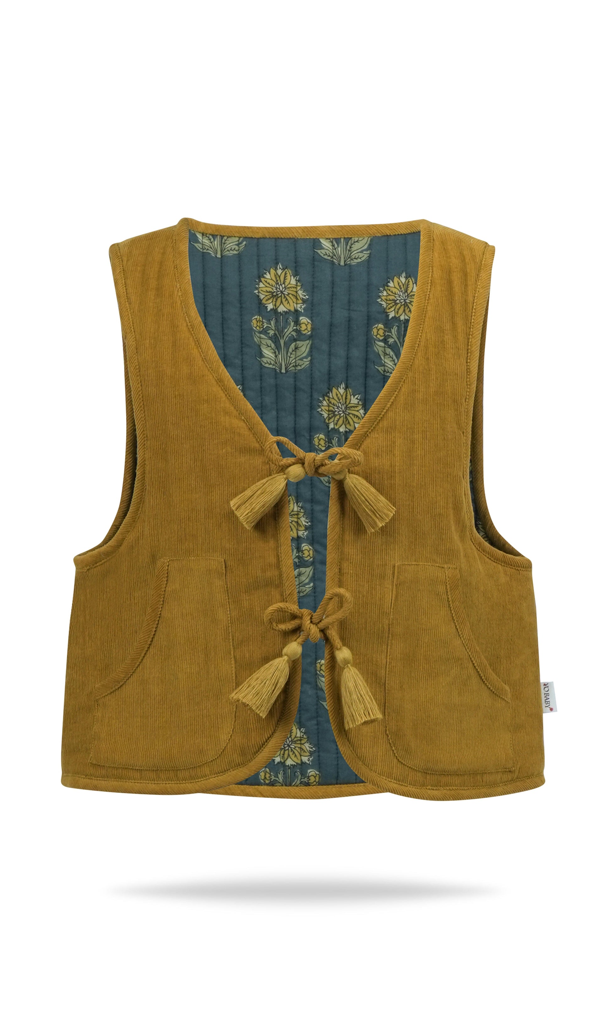 Jane Reversible Quilted Jacket : MUSTARD : Infant : Toddler : Tween Jacket Yo Baby India 