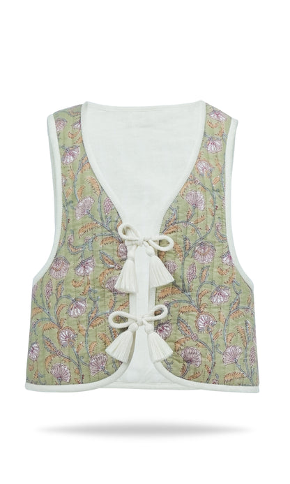 Jane Reversible Quilted Jacket : OFF-WHITE : Infant : Toddler : Tween Jacket Yo Baby India 