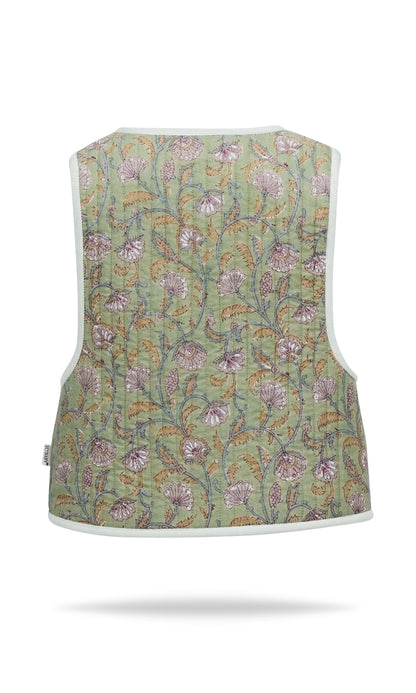 Jane Reversible Quilted Jacket : OFF-WHITE : Infant : Toddler : Tween Jacket Yo Baby India 