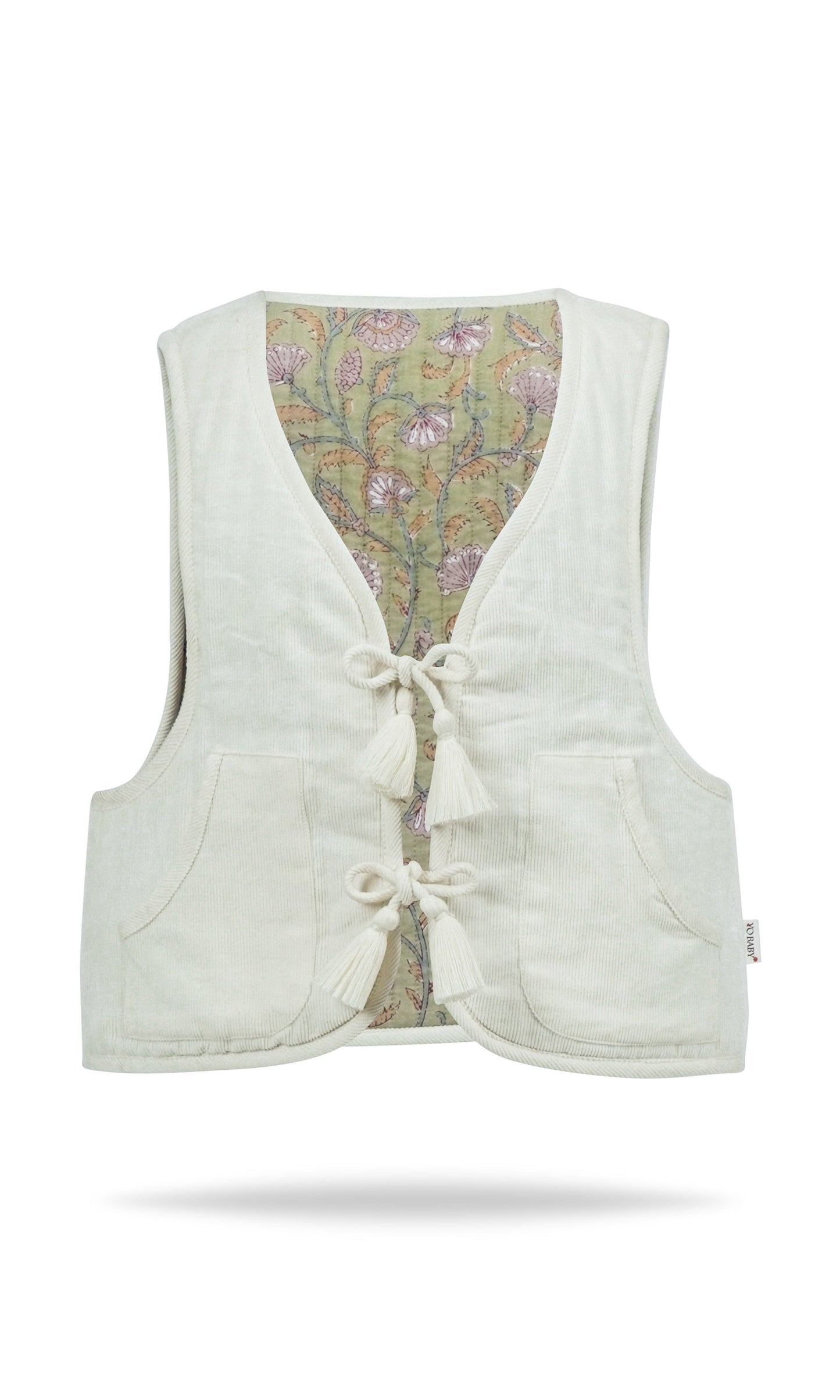 Jane Reversible Quilted Jacket : OFF-WHITE : Infant : Toddler : Tween Jacket Yo Baby India 