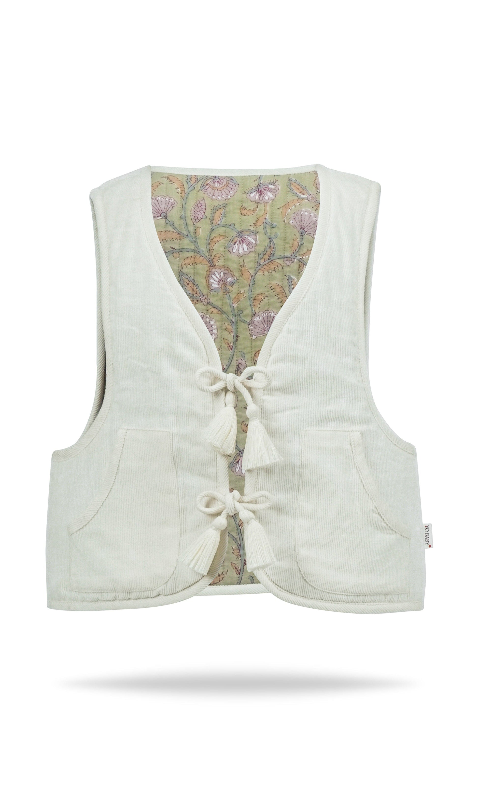 Jane Reversible Quilted Jacket : OFF-WHITE : Infant : Toddler : Tween Jacket Yo Baby India 