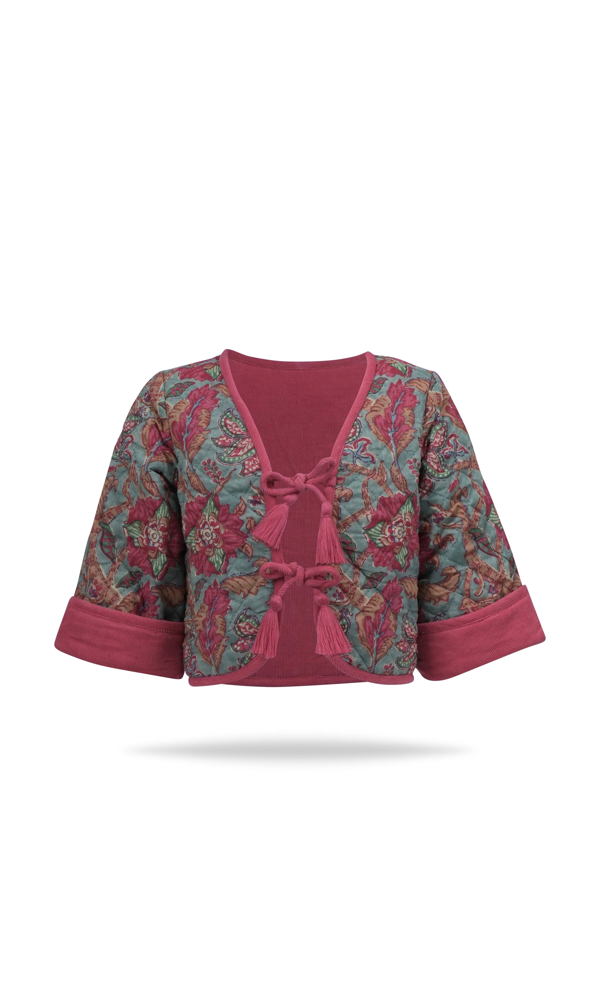 Jill Reversible Quilted Jacket : CHRISTMAS RED : Infant : Toddler : Tween Jacket Yo Baby India 