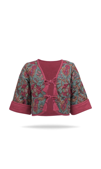 Jill Reversible Quilted Jacket : CHRISTMAS RED : Infant : Toddler : Tween Jacket Yo Baby India 