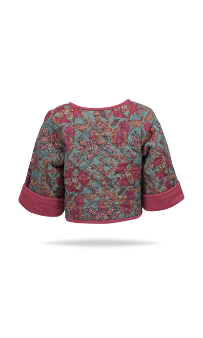 Jill Reversible Quilted Jacket : CHRISTMAS RED : Infant : Toddler : Tween Jacket Yo Baby India 