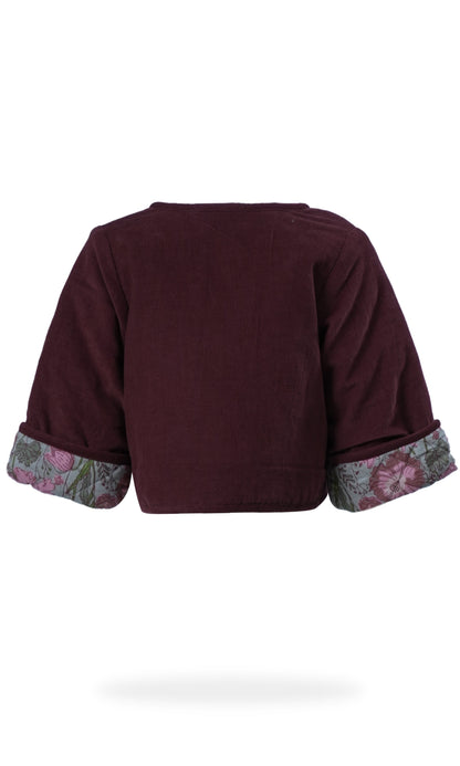 Jill Reversible Quilted Jacket : MAROON : Infant : Toddler : Tween Jacket Yo Baby India 