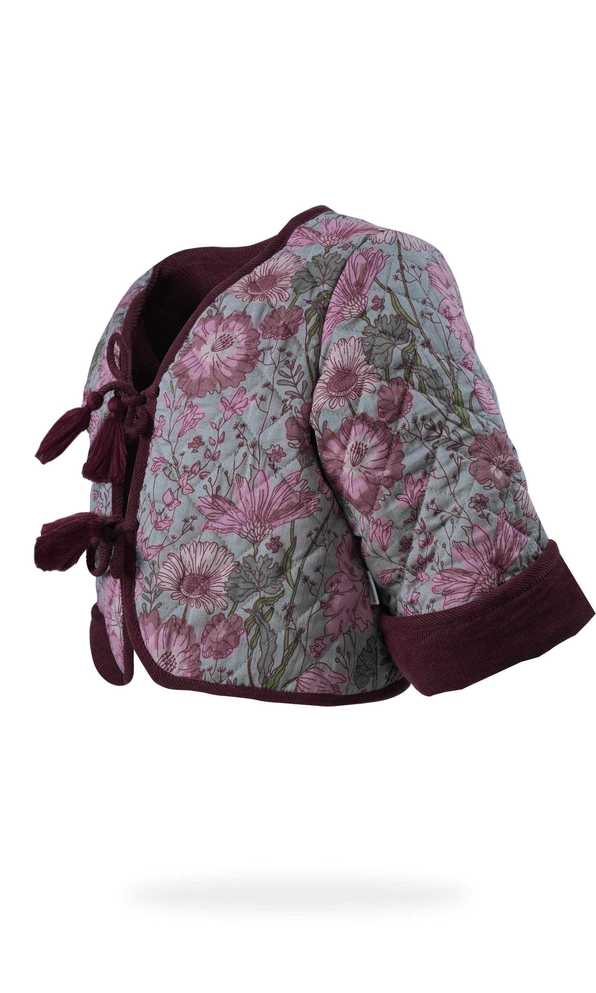 Jill Reversible Quilted Jacket : MAROON : Infant : Toddler : Tween Jacket Yo Baby India 