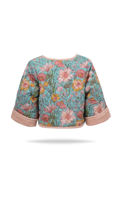 Jill Reversible Quilted Jacket : ROSE : Infant : Toddler : Tween Jacket Yo Baby India 