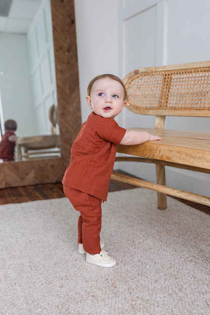 Maroon Top & Pant Set top & pant set Yo Baby India 