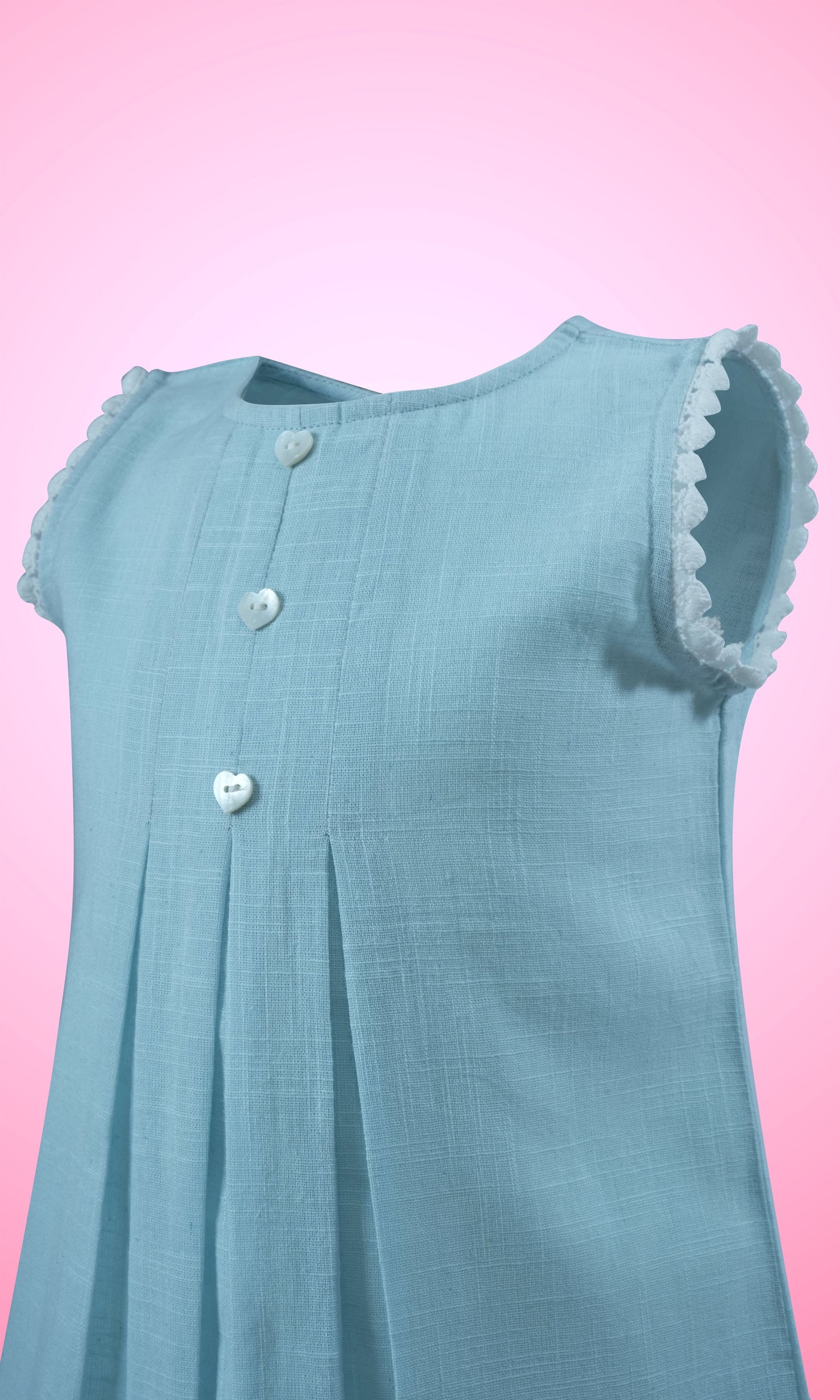 Powder-Blue Lace Detail Dress dress & diaper cover Yo Baby Wholesale 