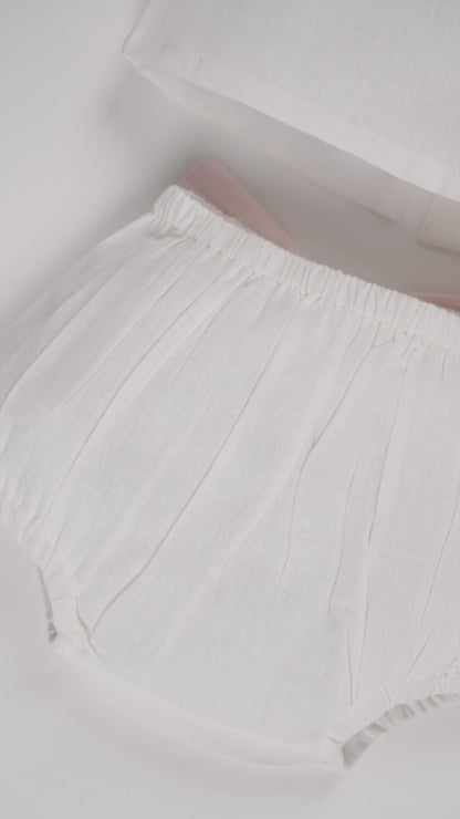 Top And Bow Bloomer Set : PINK : Infant : Baby Girl : New Born