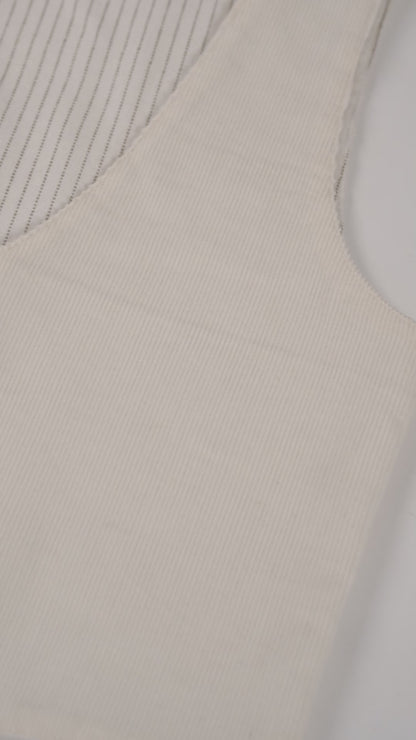 Corduroy Vest : OFF-WHITE : Toddler : Tween : Unisex