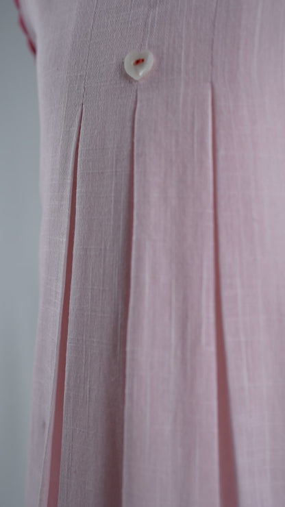 Baby-Pink Lace Detail Dress