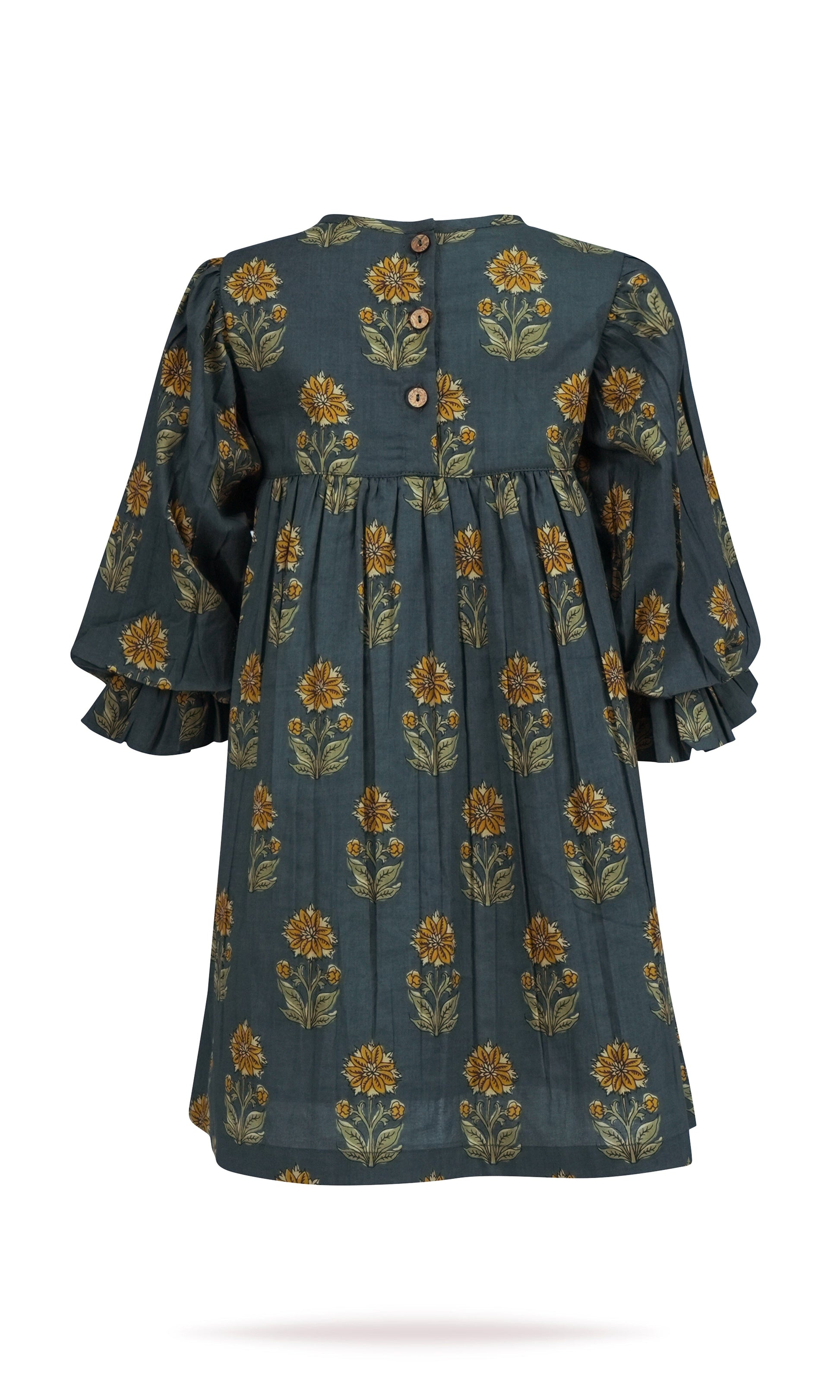 Rasa Dress : MOSS GREEN : Infant : Toddler : Tween dress & diaper cover Yo Baby India 