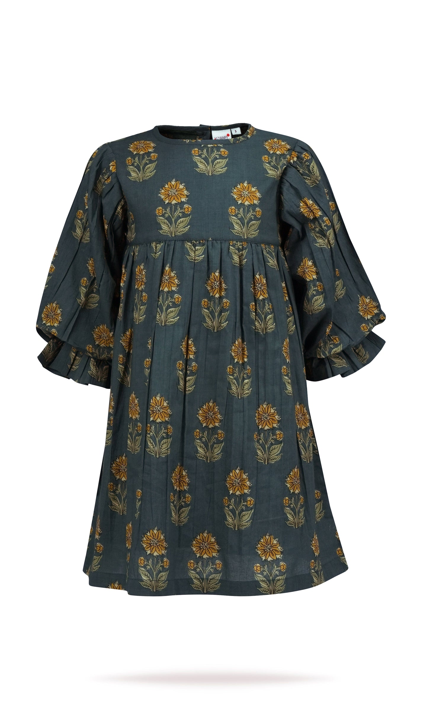 Rasa Dress : MOSS GREEN : Infant : Toddler : Tween dress & diaper cover Yo Baby India 