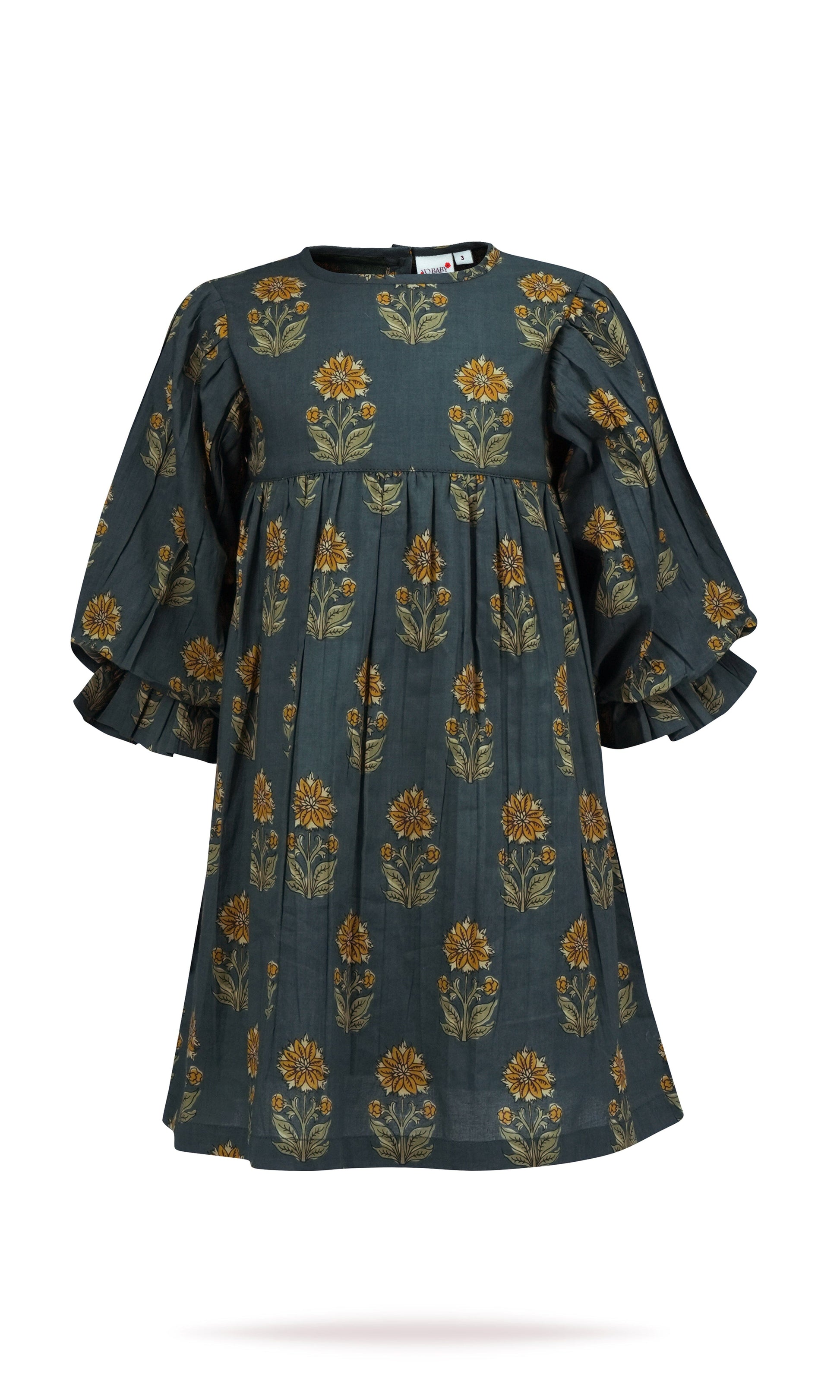 Rasa Dress : MOSS GREEN : Infant : Toddler : Tween dress & diaper cover Yo Baby India 