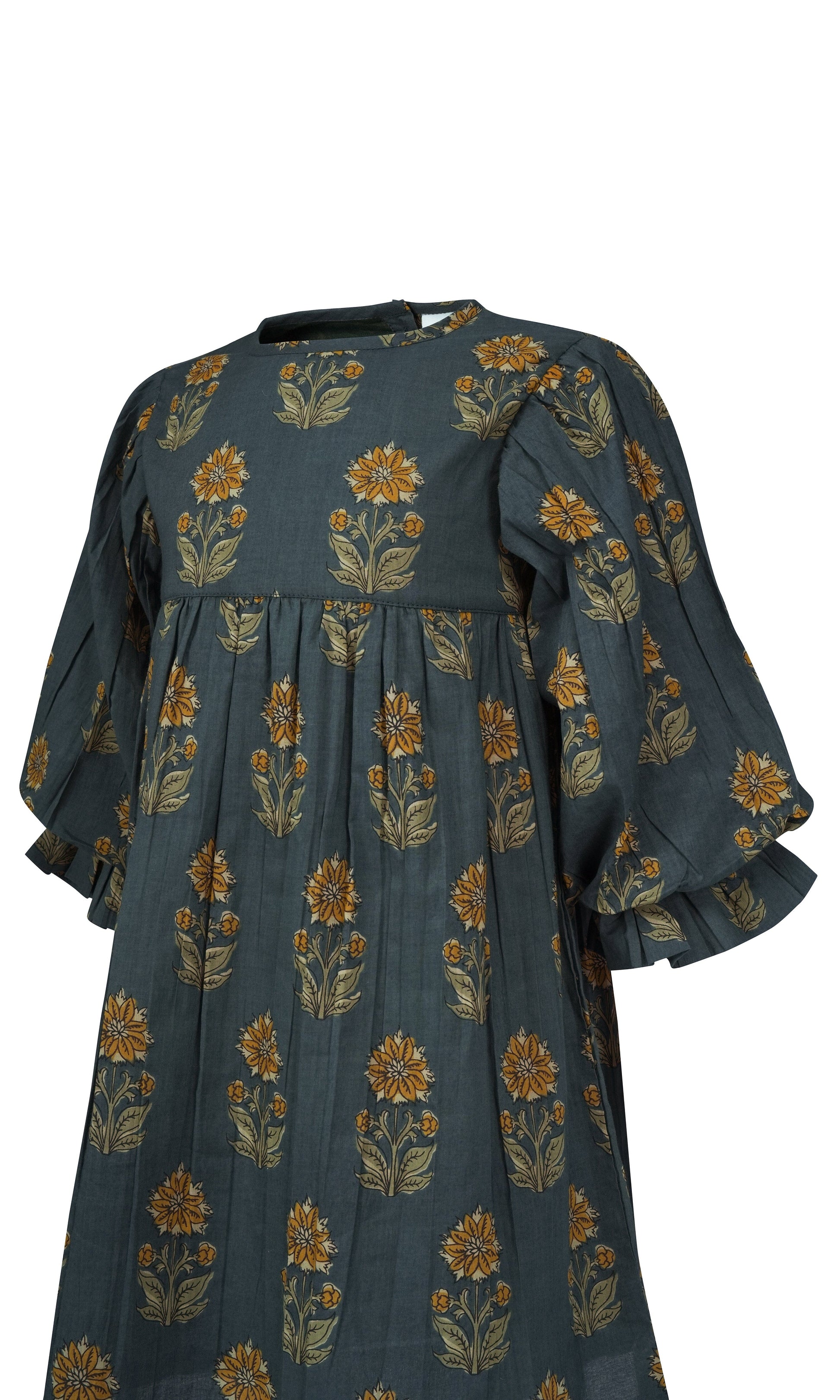 Rasa Dress : MOSS GREEN : Infant : Toddler : Tween dress & diaper cover Yo Baby India 