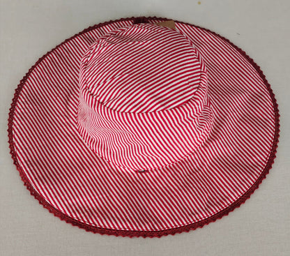 Reversible Red Checks & Stripe Sun Hat for Kids CAP Yo Baby India 