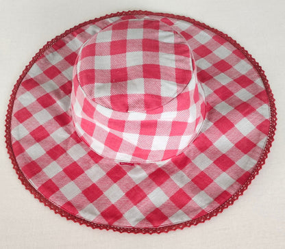 Reversible Red Checks & Stripe Sun Hat for Kids CAP Yo Baby India 