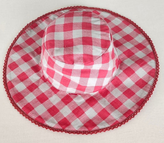 Reversible Red Checks & Stripe Sun Hat for Kids CAP Yo Baby India 