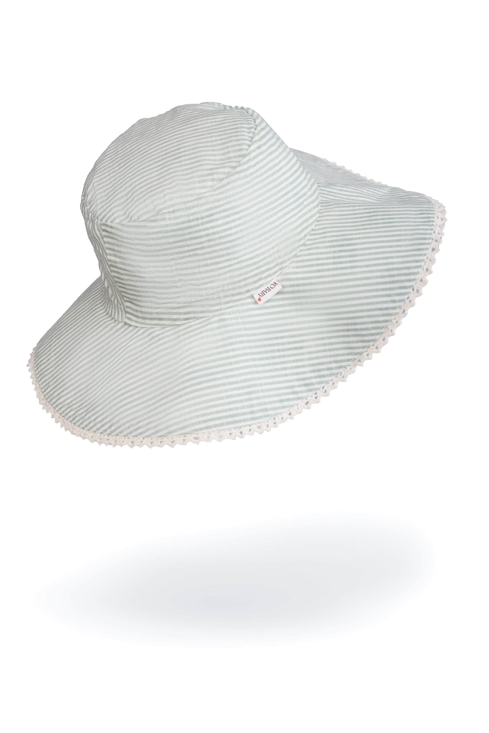 Reversible Sage Booti Print & Sage Stripe Sun Hat for Kids CAP Yo Baby India 