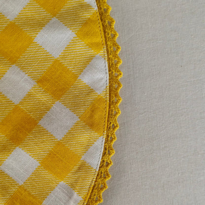 Reversible Yellow Checks & Stripe Sun Hat for Kids CAP Yo Baby India 
