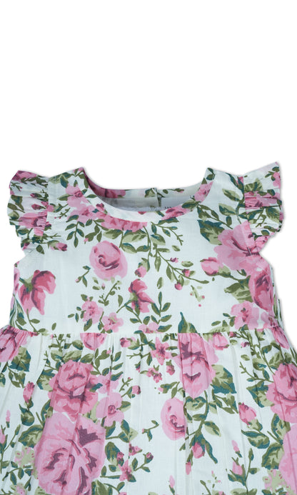 Rosa Dress : WHITE : Infant : Toddler : Tween dress & diaper cover Yo Baby India 