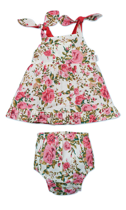 Ruhani Dress : CORAL : Infant : Toddler : Tween dress & diaper cover Yo Baby India 