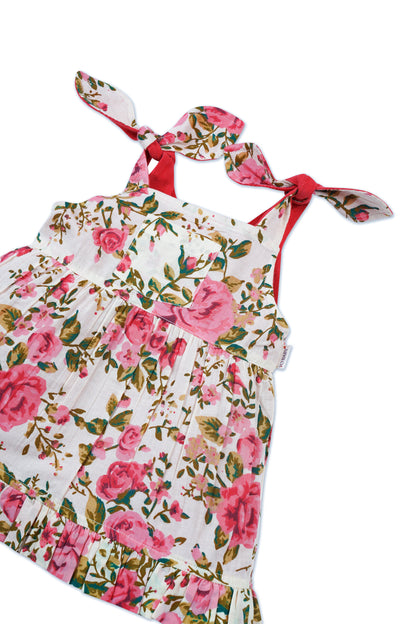 Ruhani Dress : CORAL : Infant : Toddler : Tween dress & diaper cover Yo Baby India 