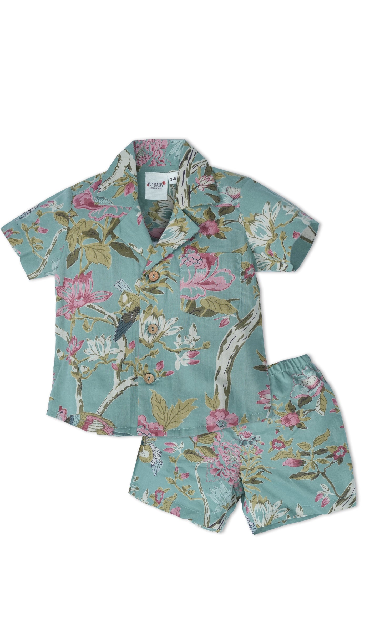 Sameer Shirt and Shorts Set : SAGE : Infant : Toddler : Tween shirt & shorts Yo Baby India 