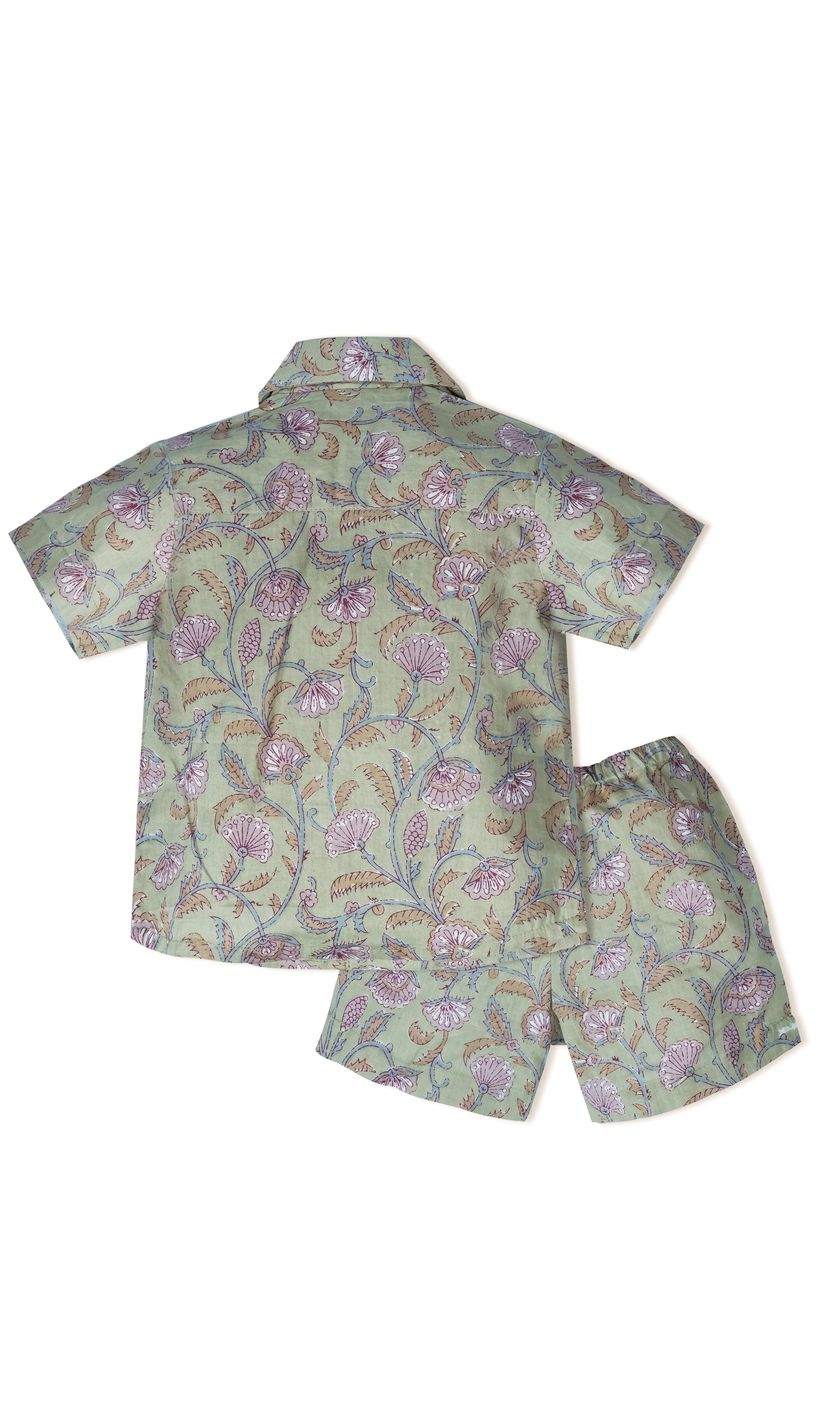 Sameer Short and Shorts Set : GREEN : Infant : Toddler : Tween shirt & shorts Yo Baby India 