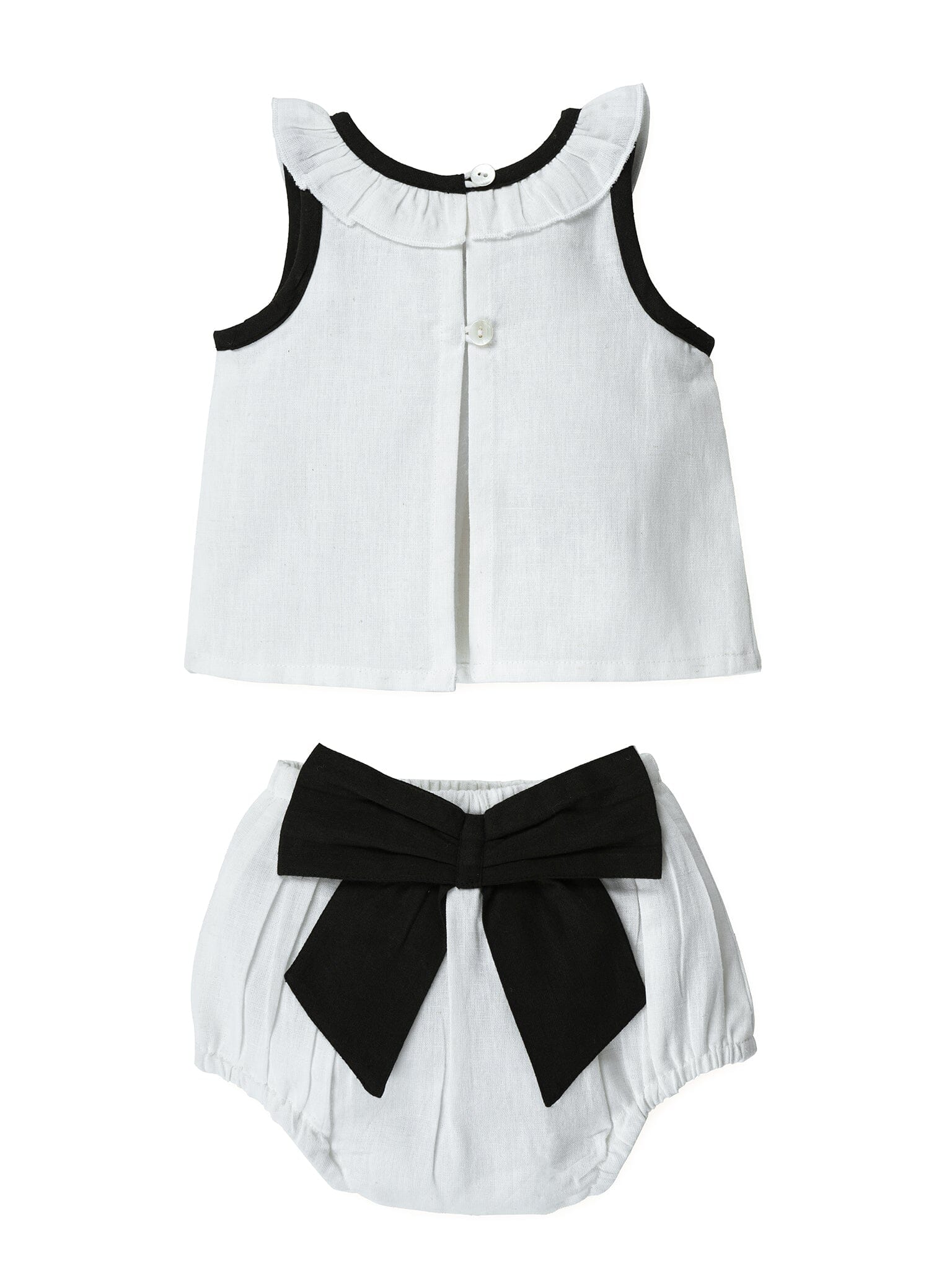 Top And Bow Bloomer Set : BLACK : Infant : Baby Girl : New Born Top & Shorts Set Yo Baby India 