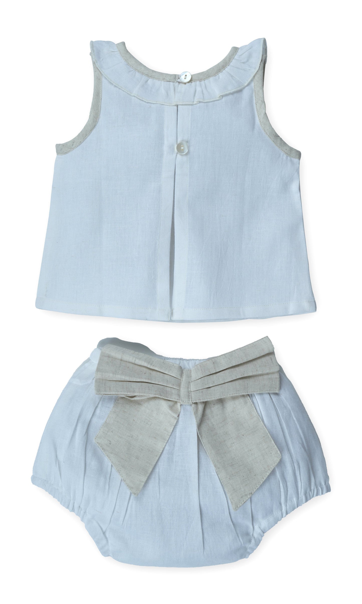 Top And Bow Bloomer Set : PEACH : Infant : Baby Girl : New Born Top & Shorts Set Yo Baby India 