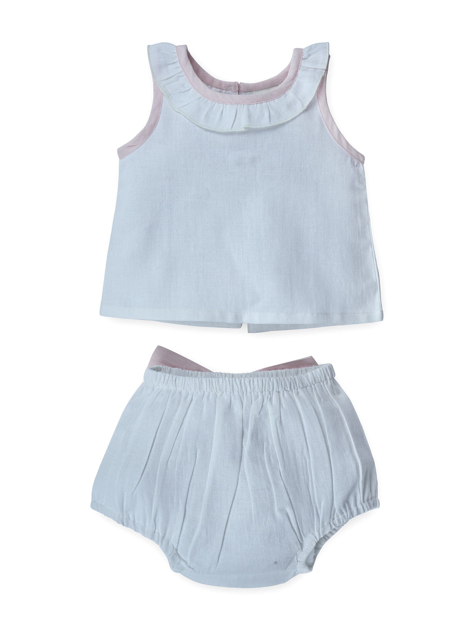 Top And Bow Bloomer Set : PINK : Infant : Baby Girl : New Born Top & Shorts Set Yo Baby India 